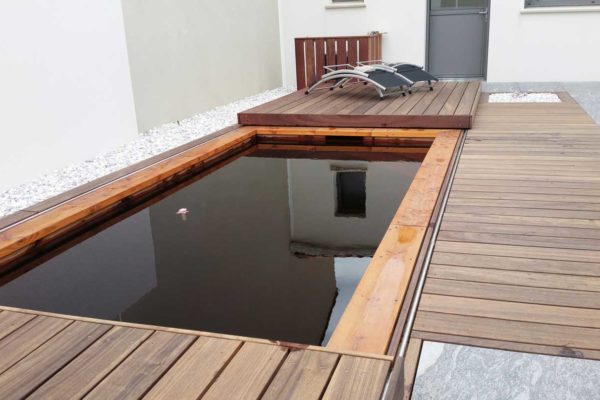 piscine biopooltech naturelle en bois et connectée