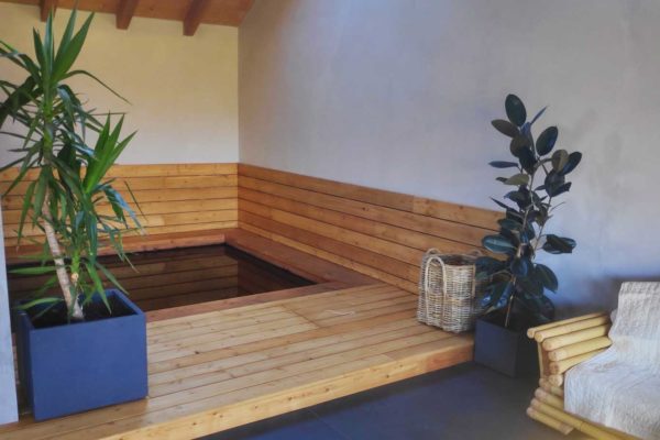 piscine biopooltech d'interieur naturelle en bois et connectée