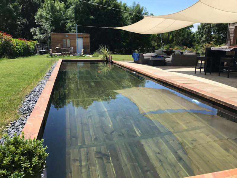 piscine biopooltech naturelle en bois et connectée